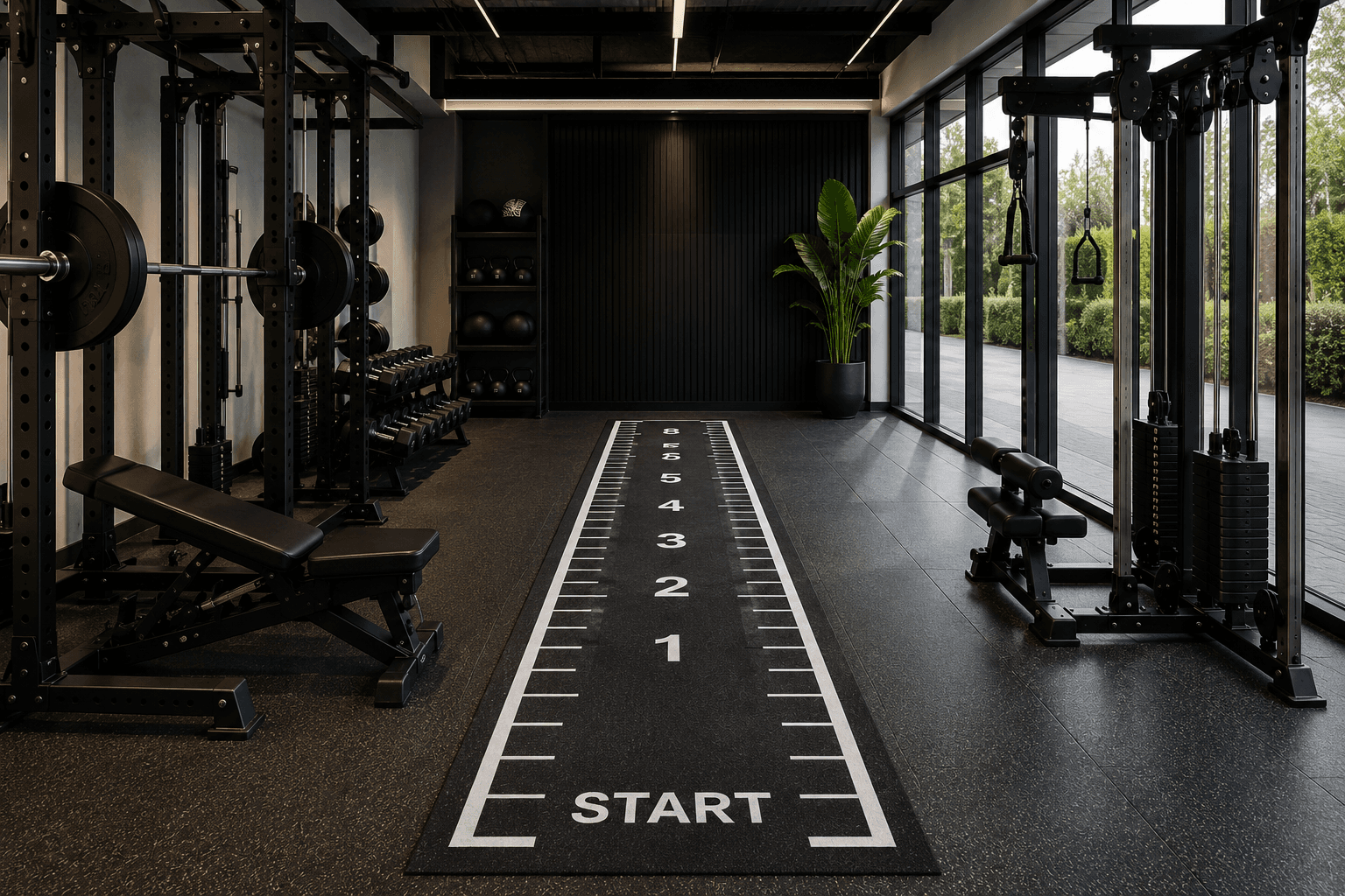 Personal training studio met sportvloer